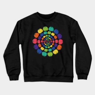 Ever Decreasing Circles of Pumpkin Rainbows Crewneck Sweatshirt